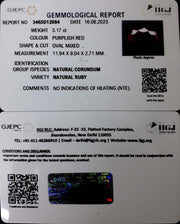 3.17/CT Natural Neo Burma Ruby with Govt. Lab Certificate (4551)